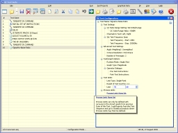 The pop-up Configuration window displays every parameter for the Test at hand