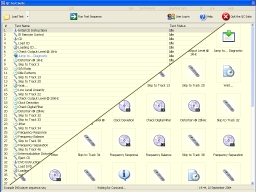 Test sequences illustrated in listview or icon form